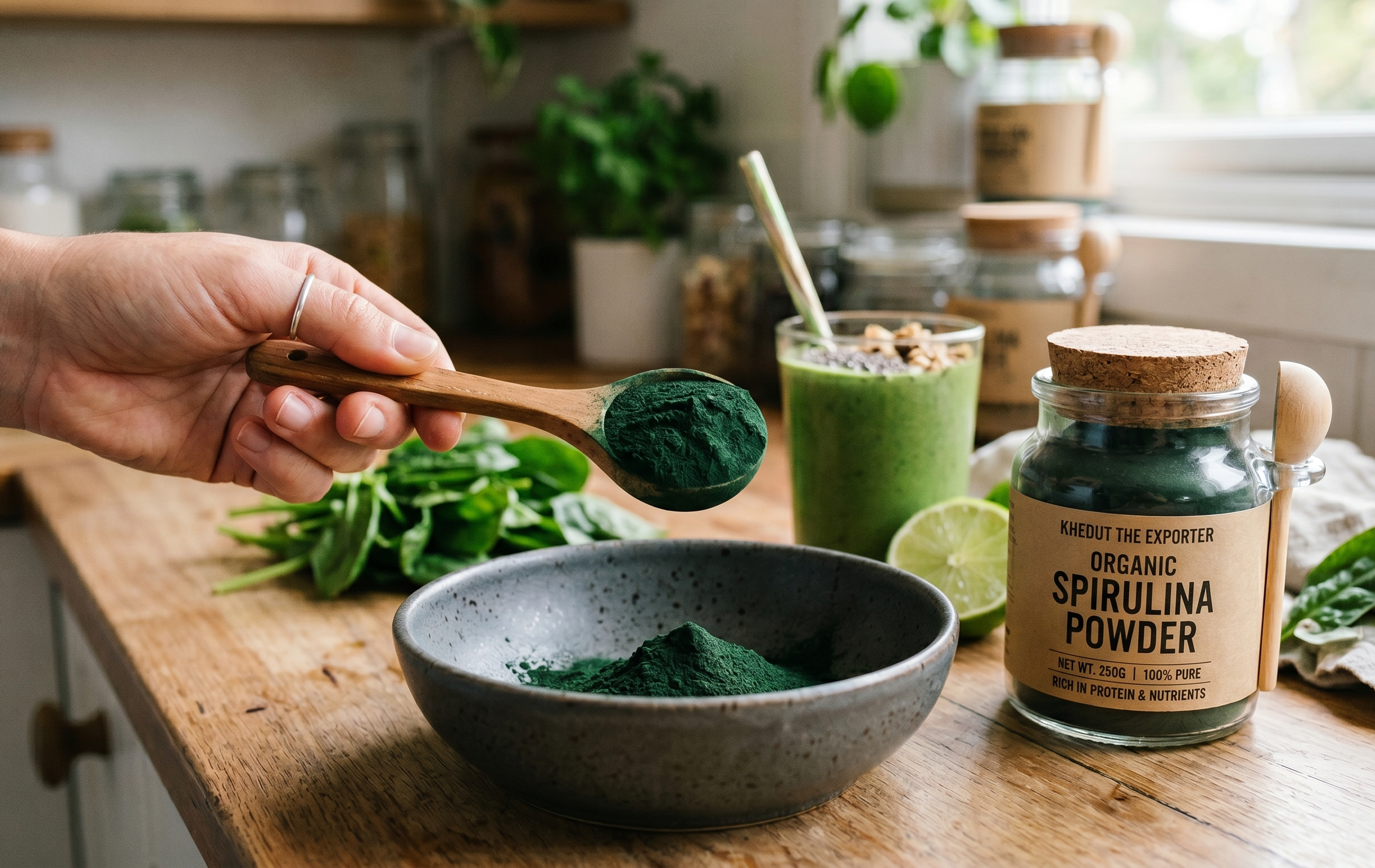 Organic Spirulina Powder Manufacturer and Exporter from India
